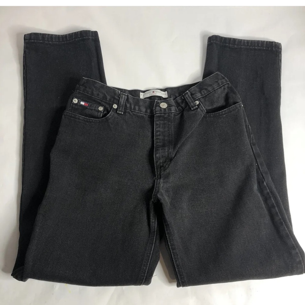 Tommy Hilfiger Black Jeans 90s Highwaist Vintage Size:6